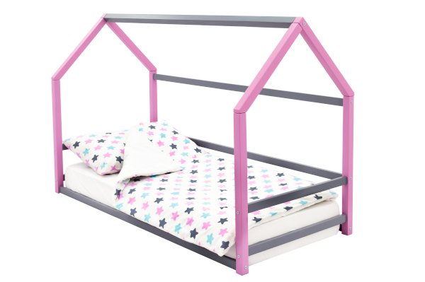 Детская кровать-домик Монтессори Svogen цвет лаванда-графит (Бельмарко)